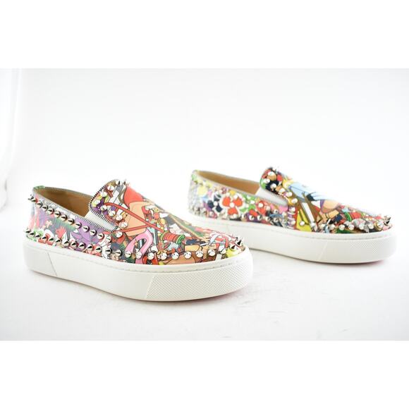Christian Louboutin Super Pik Boat Flat Patent Loubi Low Top Slip On Sneaker 36 - Picture 4 of 12
